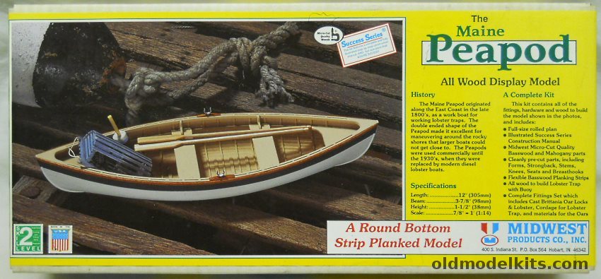 Midwest 1/14 The Maine Peapod Lobster Boat - Success Series, 977 plastic model kit